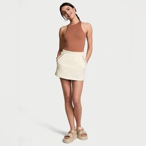 PINK Ivy Fleece Mini Skirt skort in L